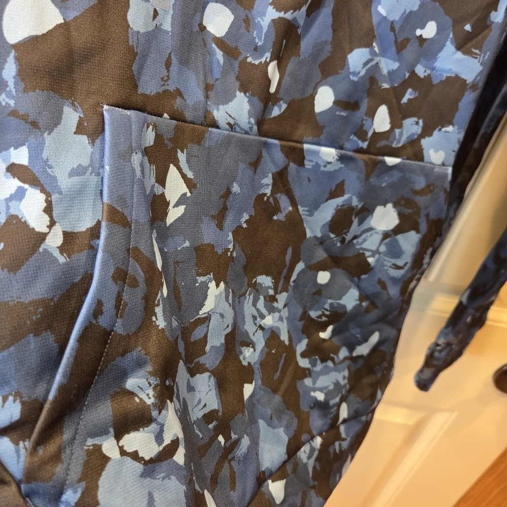 Under Armour Boys' Armour Fleece Camo Hoodie Youth Large Black Blue Activewear - Picture 4 of 8